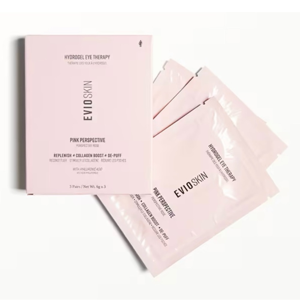 Evio Pink Perspective Hydrogel Eye Masks (3 pairs) NIB